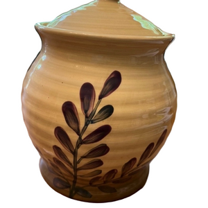 Home Trends SHADOWWOOD Tan
Stoneware Leaves Flowers Medium
Canister Cookie Jar